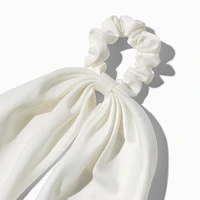 Small White Hair Scrunchie Scarf