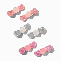 Claire's Club Rose Heart Hair Clips - 6 Pack