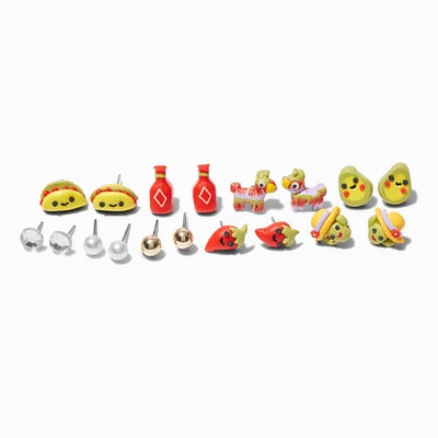 Taco Cactus Stud Earrings - 9 Pack