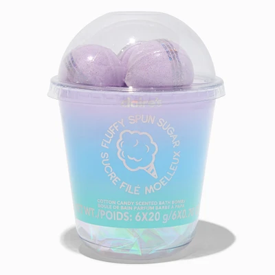 Fluffy Spun Sugar Bath Bomb Set - 6 Pack