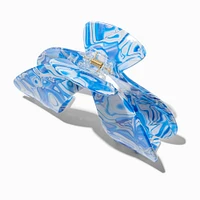 Light Blue Swirl 'V' Hair Claw