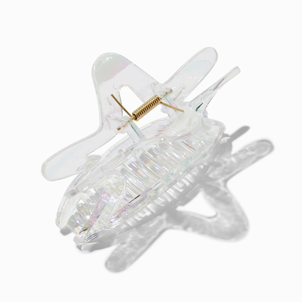 Holographic Clear Star Hair Claw