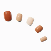 Monochromatic Nude Squoval Vegan Faux Nail Set - 24 Pack