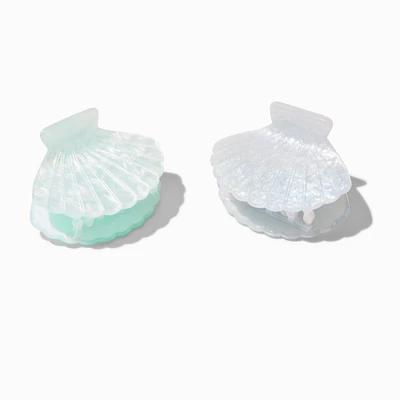 Iridescent Seashell Small Hair Claws - 2 Pack