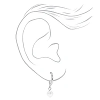 Silver Mixed Pearl Earrings Set - 9 Pack