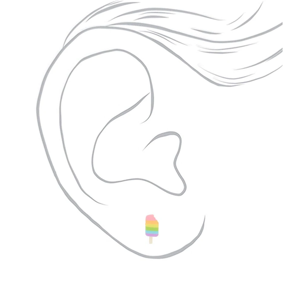 Unicorn Ice Pop Stud Earrings - 6 Pack