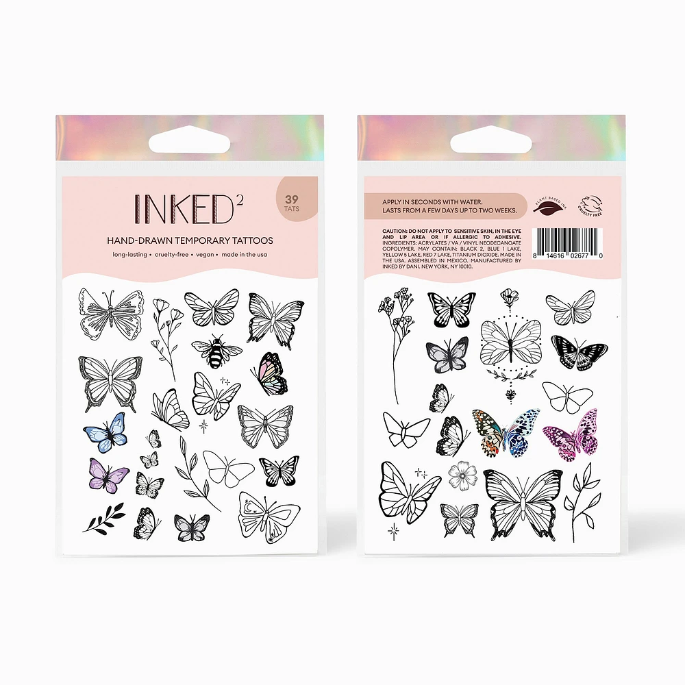 INKED2 Into The Wild Pack Temporary Tattoos