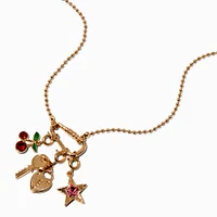 T H E M E x Claire's Cherry Gold-tone Ball Chain Charm Necklace