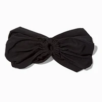 Black Ruched Keyhole Headwrap