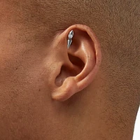 Silver-tone Titanium Spike 16G Helix Earring - 3 Pack