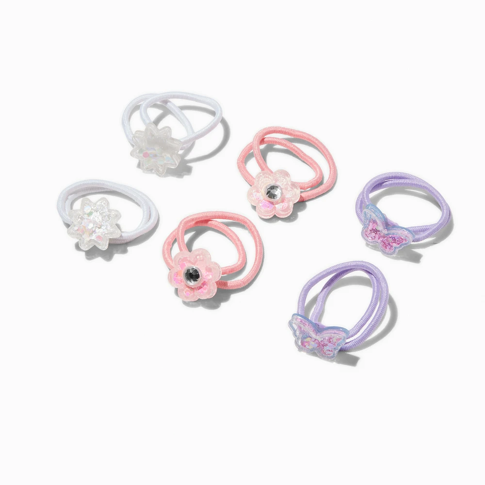 Claire's Club Shaky Pastel Icon Hair Ties - 6 Pack