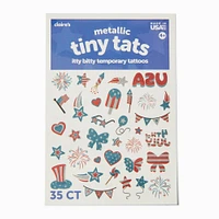 Stars & Stripes Mini Metallic Temporary Tattoo Pack - 35 Pack