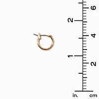 Gold-tone 10MM Hoop Earrings