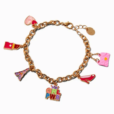 Pink Girly Charm Bracelet