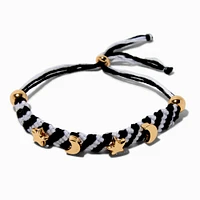Celestial Black & White Woven Adjustable Bracelet
