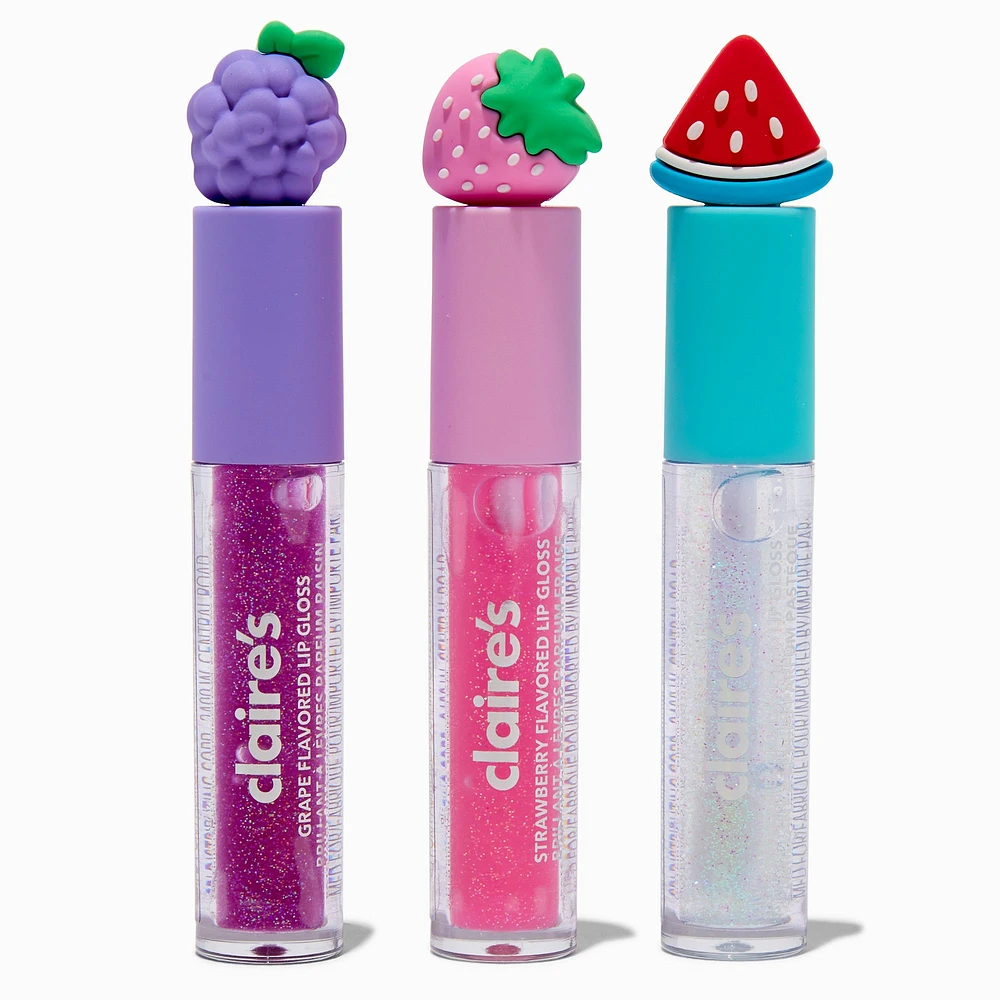 Fruit Charm Lip Gloss Set - 3 Pack