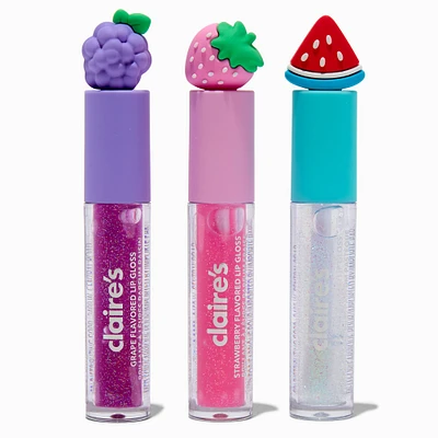 Fruit Charm Lip Gloss Set - 3 Pack