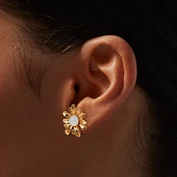 Gold-tone Daisy Stud Earrings