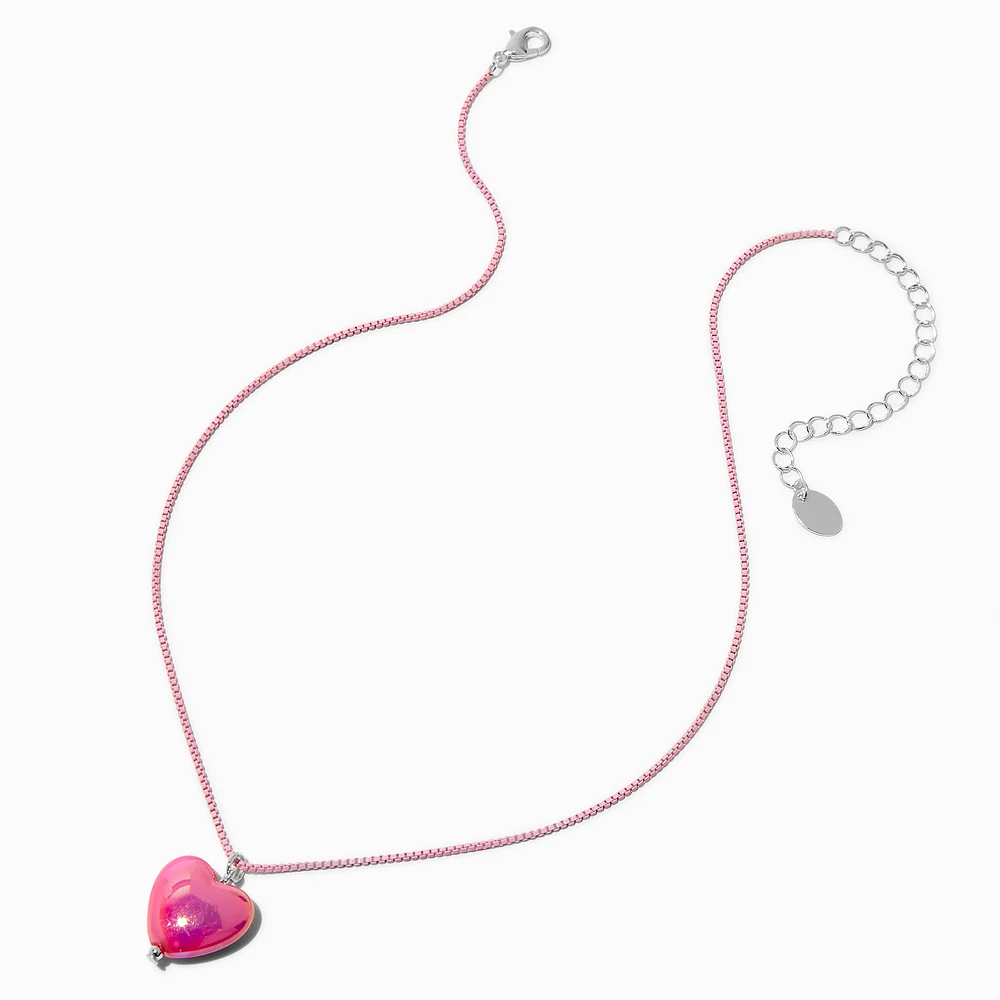 Pink Heart Pendant Necklace