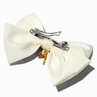 T H E M E x Claire's Heart Lock & Key White Hair Bow Clip
