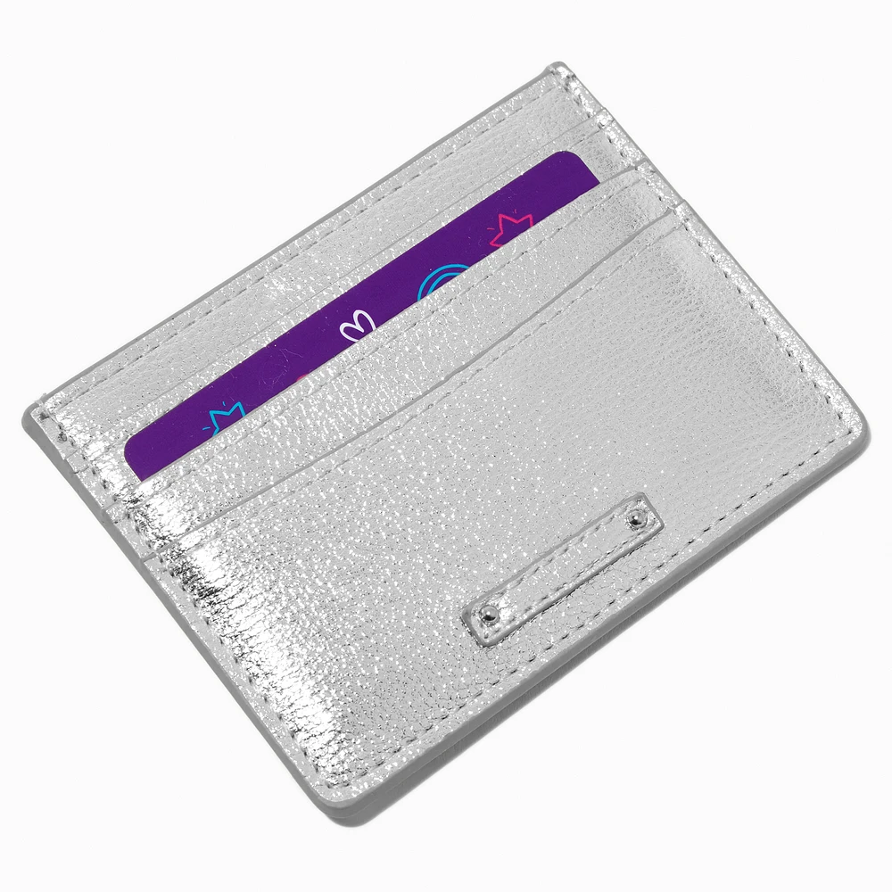 Metallic Silver Credit Card Case
