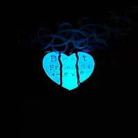 Best Friends Pastel Heart Glow The Dark Tattoo Choker Necklaces - 3 Pack
