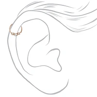 Sterling Silver Rose Gold Cartilage Hoop Ring