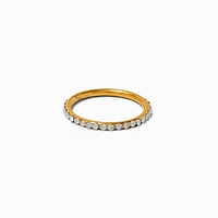 Gold-tone Stainless Steel Cubic Zirconia 16G Conch Hoop Earring