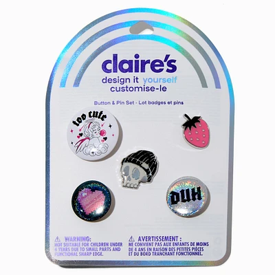 DIY Edgy Pin Set - 5 Pack