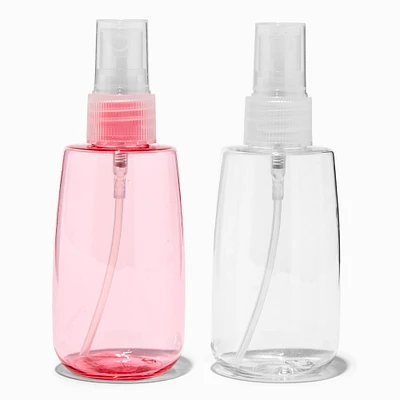 Pink & Clear Spray Bottle Set - 2 Pack