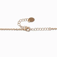Coral Beaded Gold-tone Swirl Choker Necklace