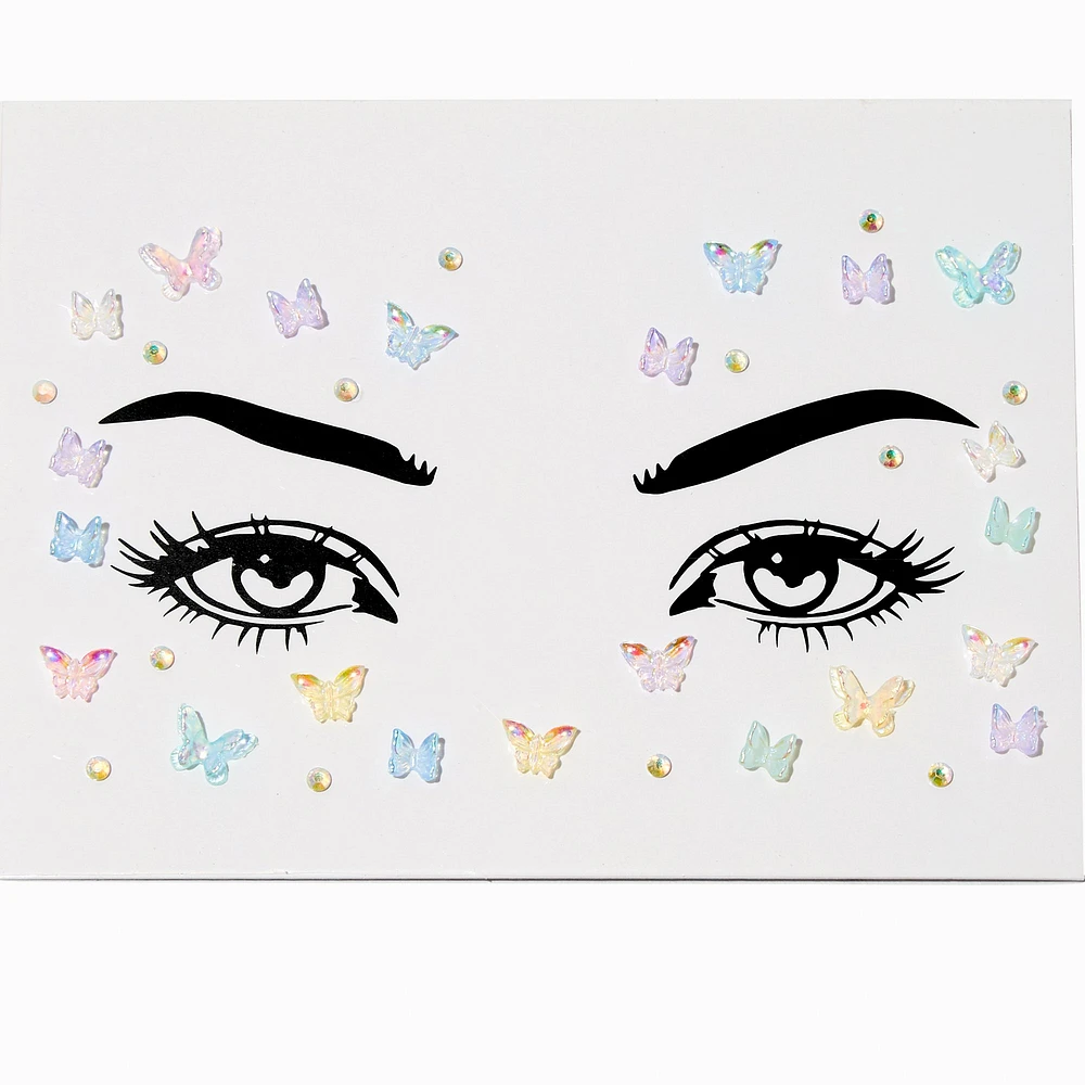 Pastel Butterfly 3D Forehead Gems
