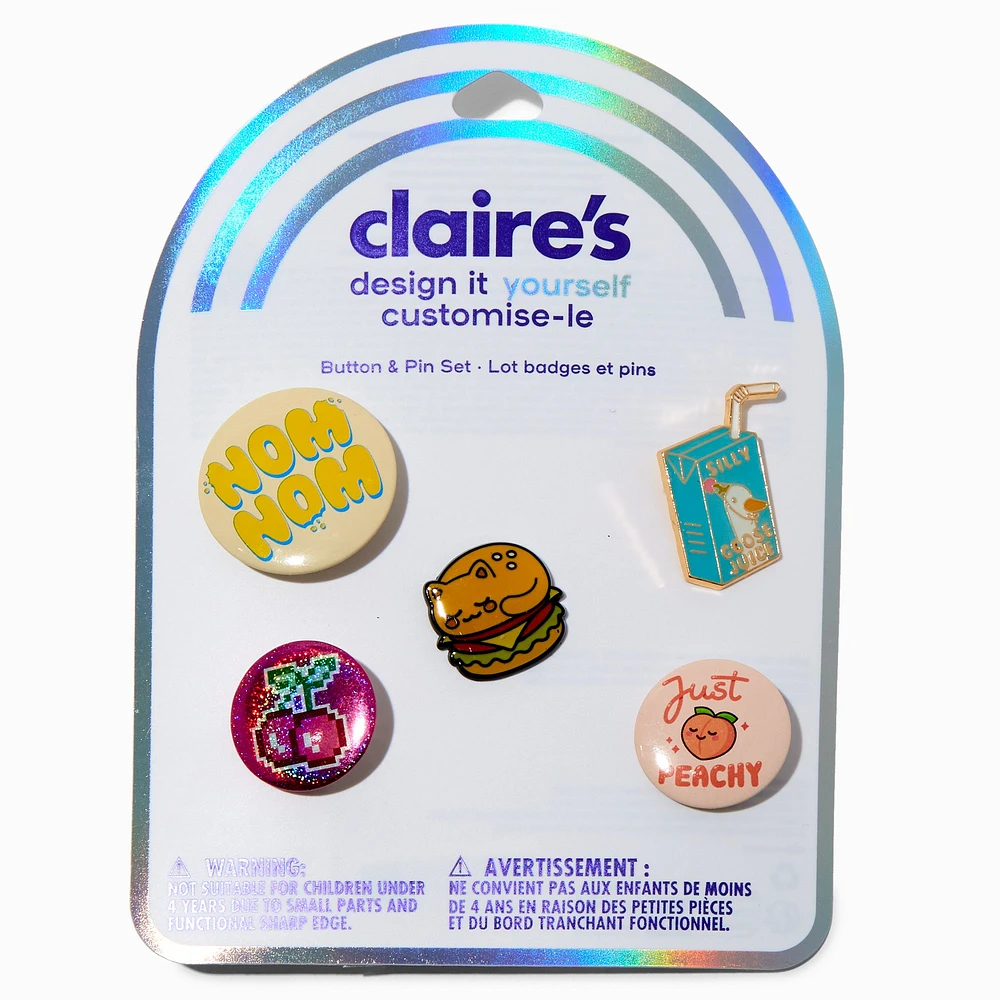 DIY Food Pin Set - 5 Pack