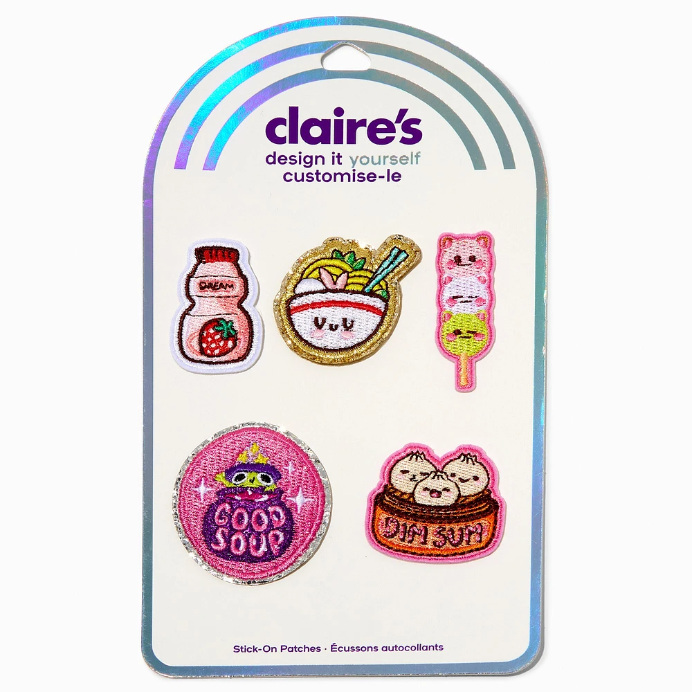 Cute Asian Food Stick-On Patches - 5 Pack
