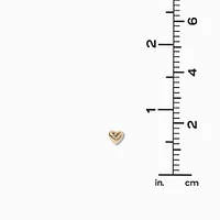 Gold-tone Puffy Heart Stud Earrings