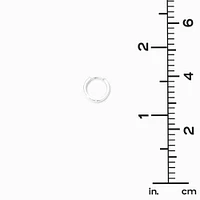C LUXE by Claire's Sterling Silver 8mm Clicker Hoop Earrings