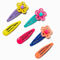 Claire's Club Retro Flower Snap Hair Clips - 6 Pack