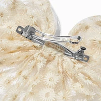Ivory Daisy Lace Hair Bow Clip