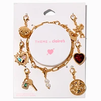 T H E M E x Claire's Gold-tone Gem Charm Bracelet