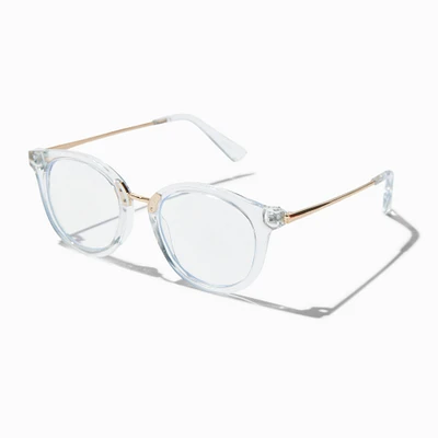 Solar Blue Light Reducing Clear Metal Oval Clear Lens Frames