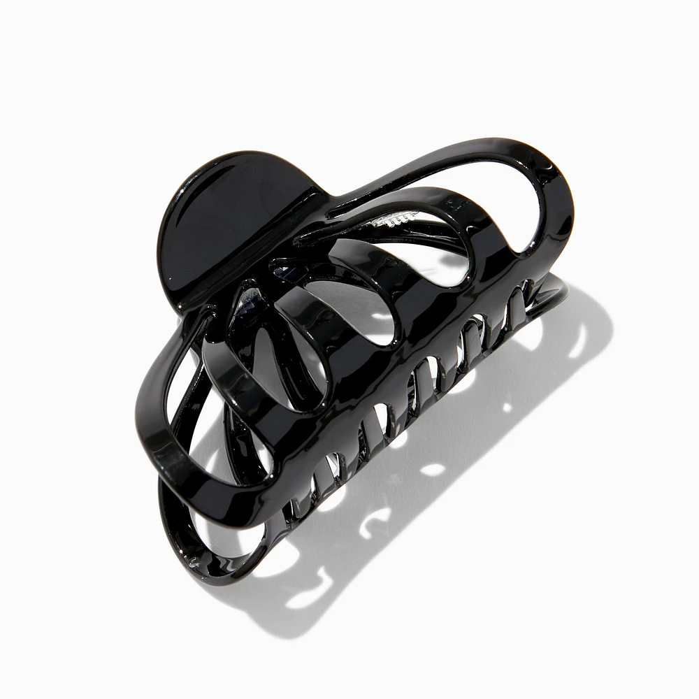 Black Large Clamshell Hair Claw