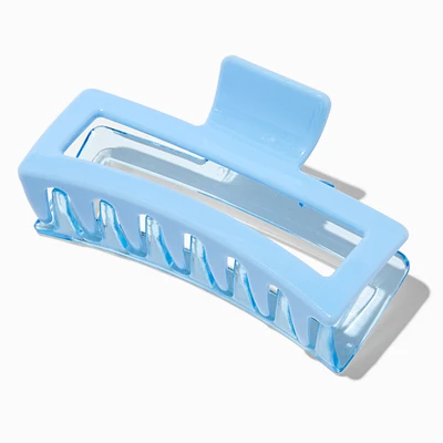 Large Two-Tone Light Blue Rectangular Hair Claw