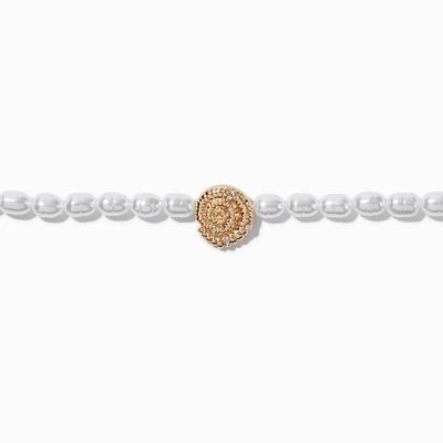 Pearl Conch Shell Pendant Choker Necklace