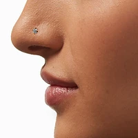 20G Gold-tone Titanium Crystal Nose Stud & Hoops - 3 Pack