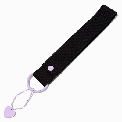DIY Black Canvas Wristlet Keychain