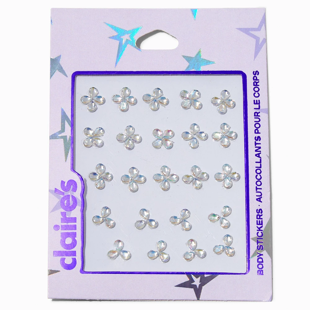 Mini Iridescent Flowers Body Gems