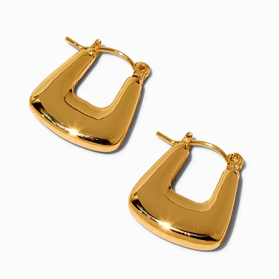 C LUXE by Claire's 18kt Gold Plated Square Hoop Earrings
