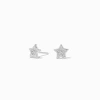 C LUXE by Claire's Sterling Silver Crystal Star Stud Earrings
