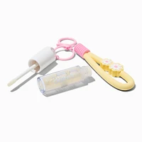 Yellow Daisy Lip Gloss Keychain