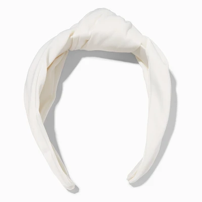 White Silk Knotted Headband